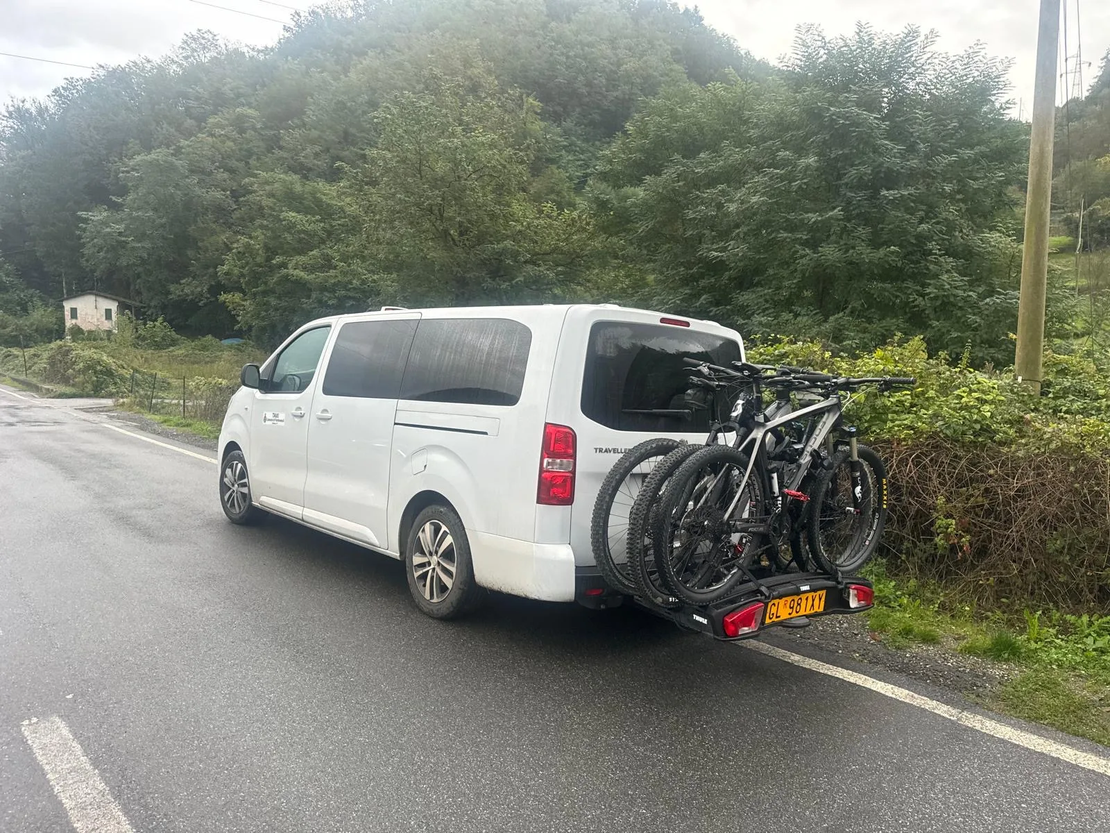 Bike transport with Thule rack
